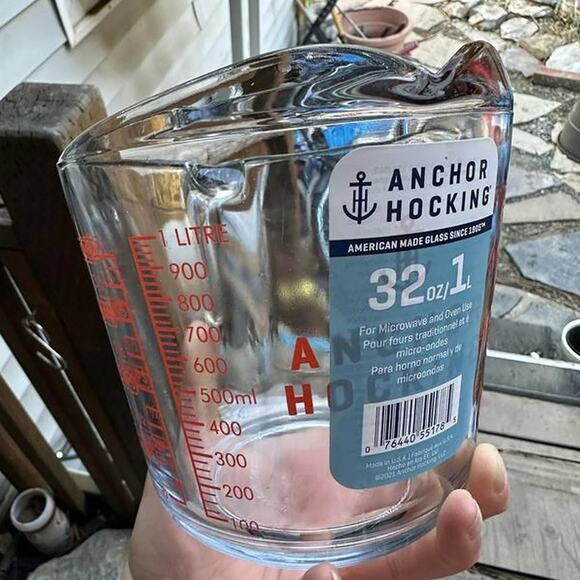 Anchor Hocking Glass Measuring Cup, 4 Cup - Picture 1 of 8